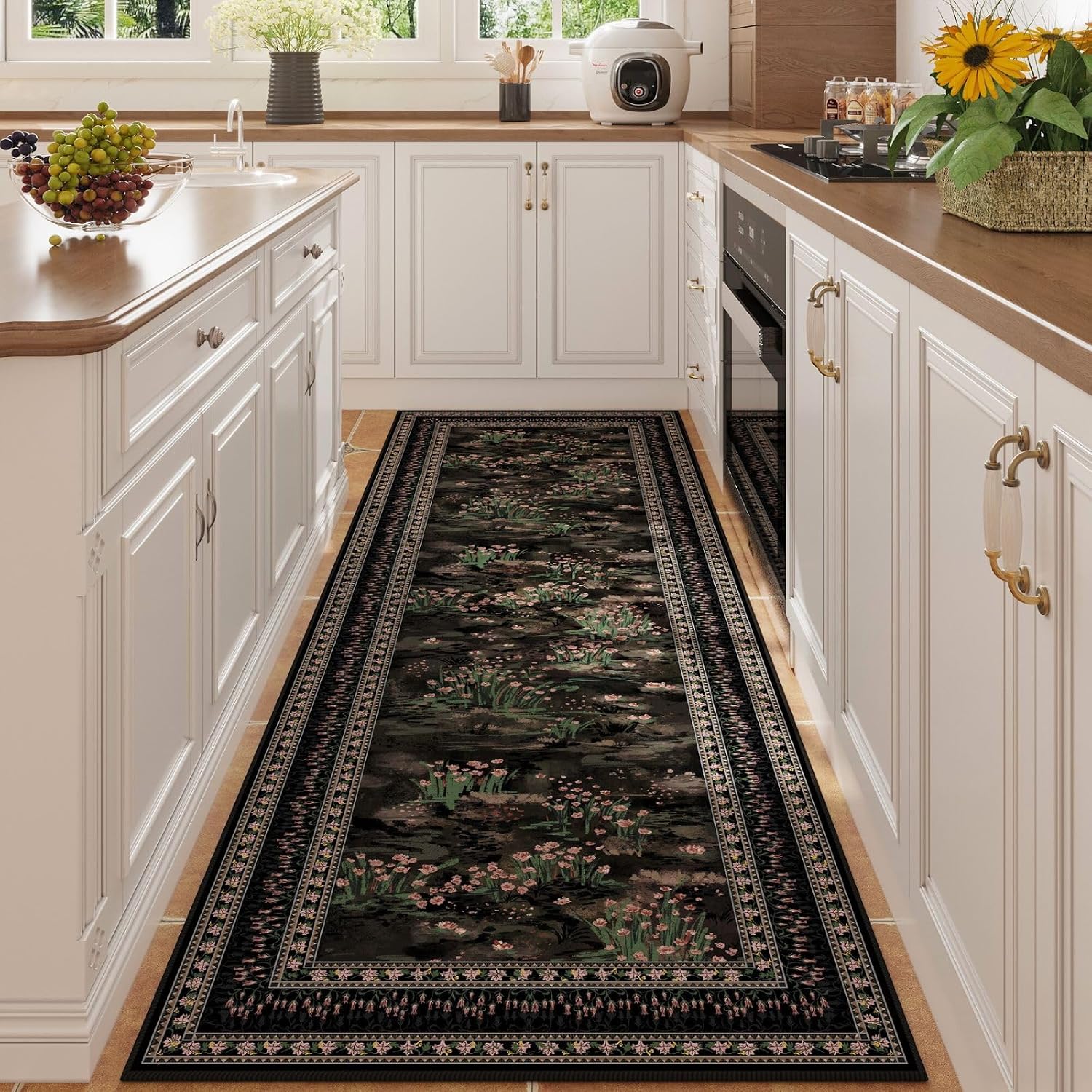 Washable Vintage-Style Area Rug, 5 x 7 ft